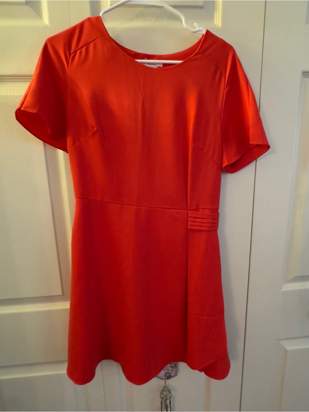 NWOT Esley Bright Red Short-Sleeve Mini Dress